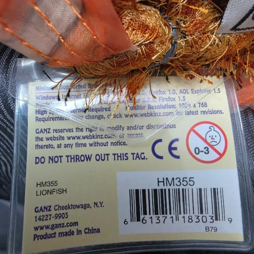 Webkinz Lionfish HM355 Plush Ganz Retired NWT Sealed Code New 661371183039